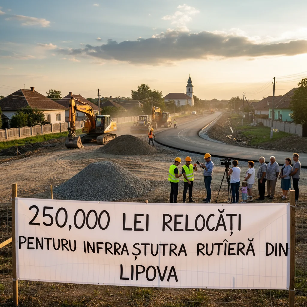 250.000 lei realocați pentru reabilitarea infrastructurii rutiere din Lipova, anunț făcut la Arad
