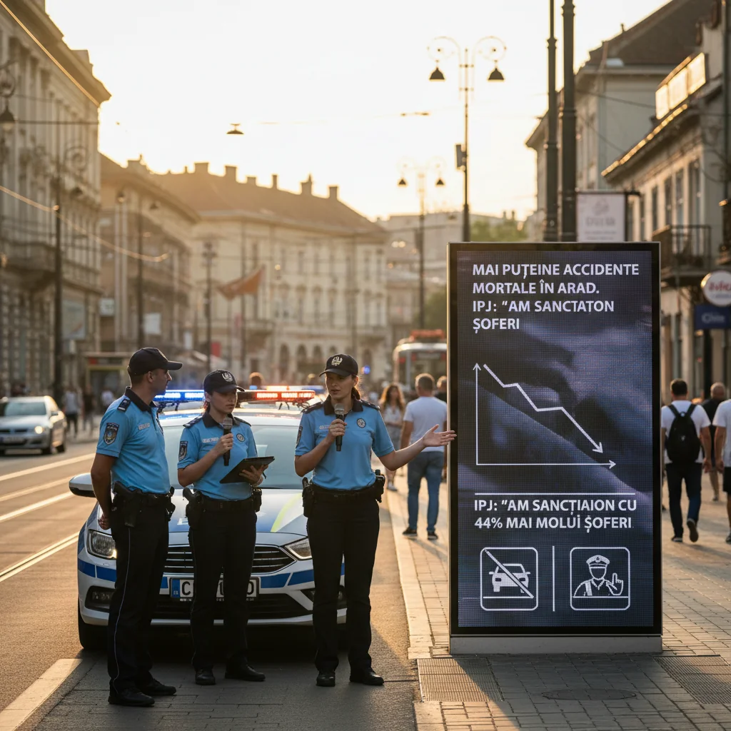 Accidente mortale mai puține în Arad, șoferi sancționați cu 44% mai mult