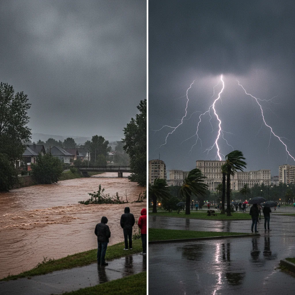 Alerte RO-ALERT în Prahova și București din cauza vremii severe