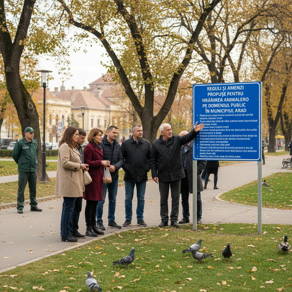 Amenzi de până la 2.000 de lei pentru hrănirea animalelor pe domeniul public în Arad