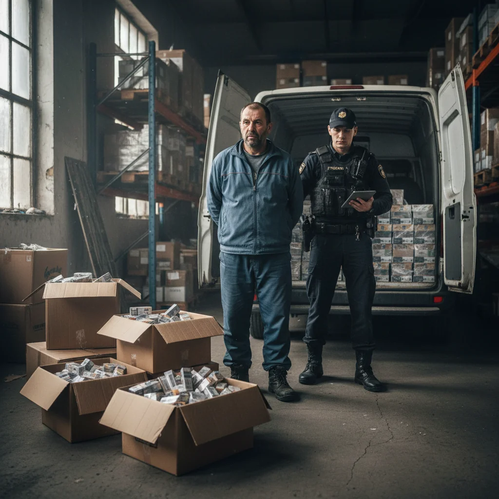 Bărbat din Arad reținut după ce a fost prins cu 5.000 de pachete de țigări suspecte în autoturism