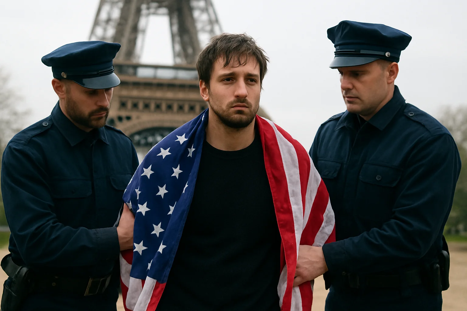 Bărbat reținut după ce a escaladat Turnul Eiffel