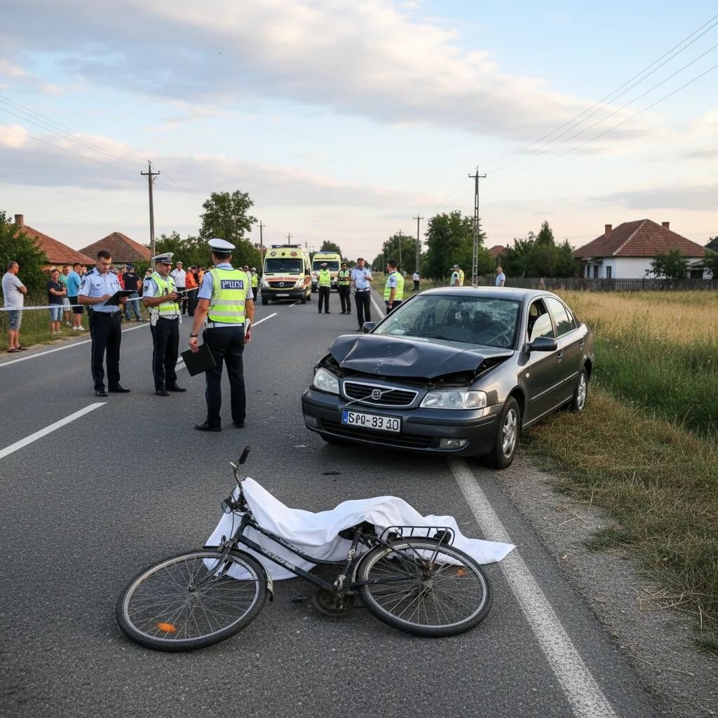 Biciclist ucis într-un accident rutier cu autoturism lângă Mândruloc