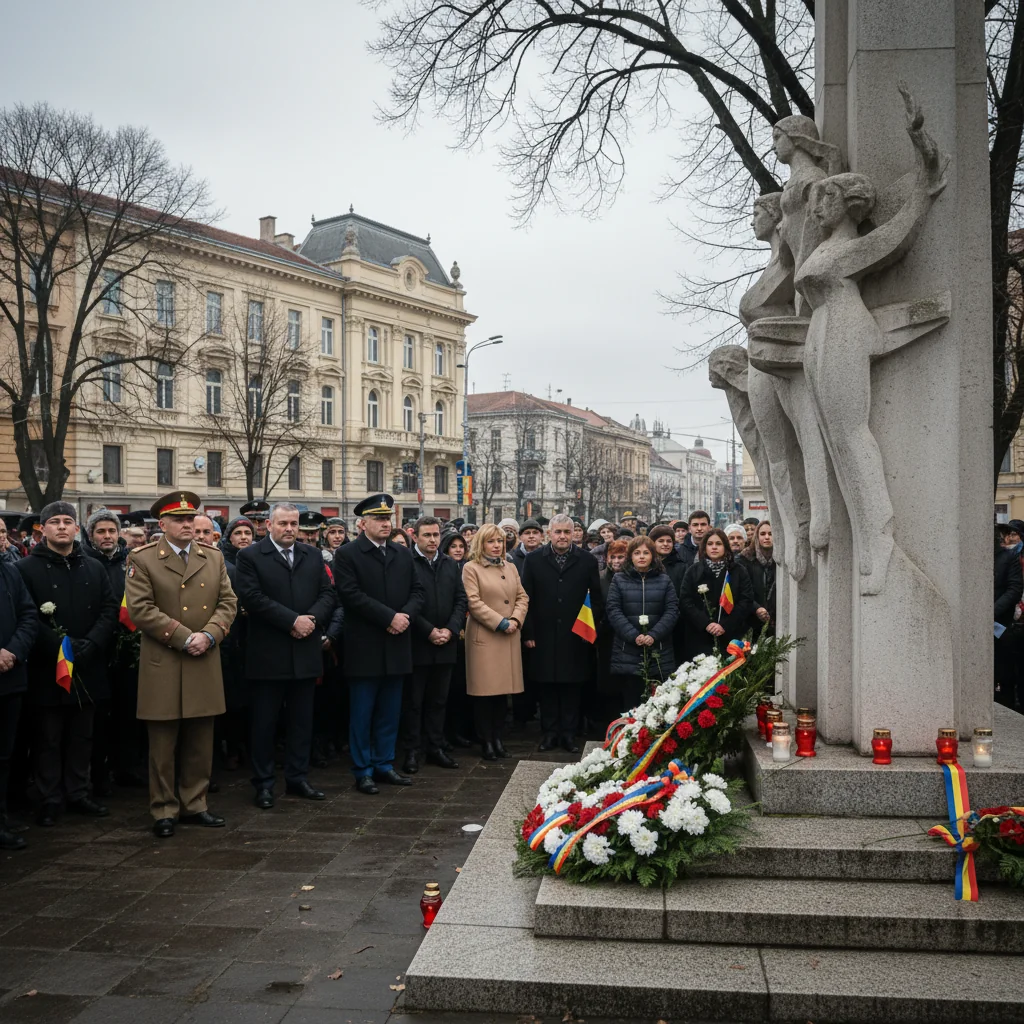Ceremonii de comemorare a eroilor Revoluției din Decembrie 1989 la Arad