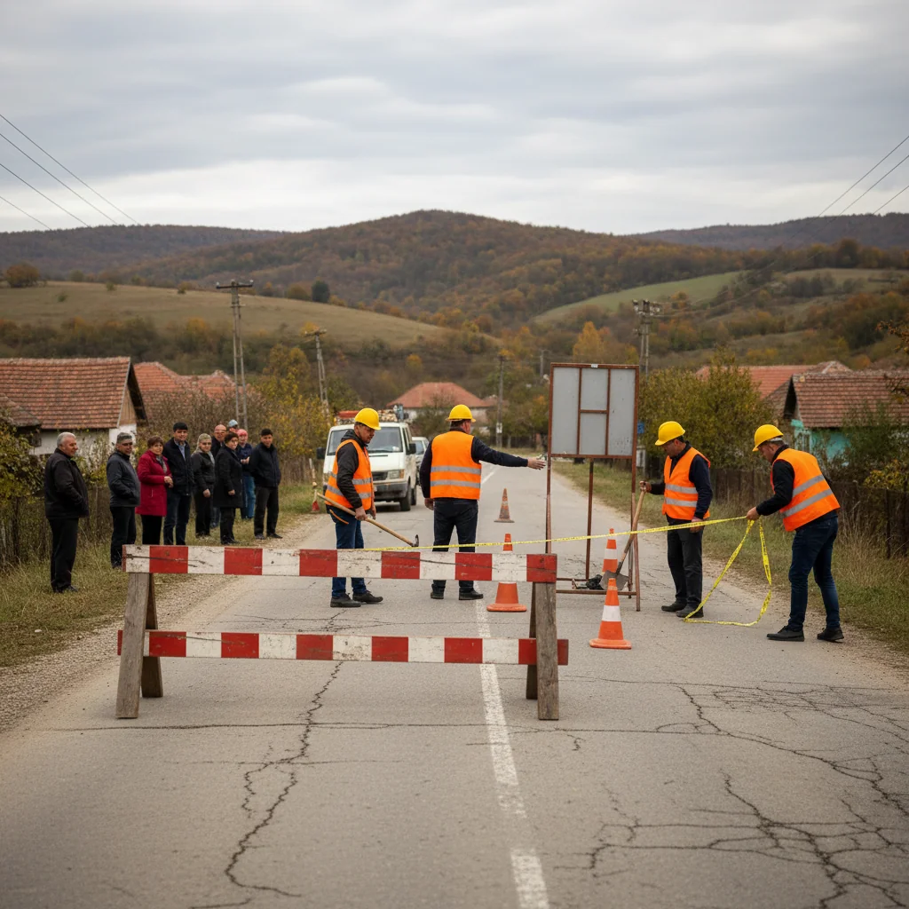 Circulație deviată pe drumul Slatina–Mădrigești: închidere temporară anunțată la Arad