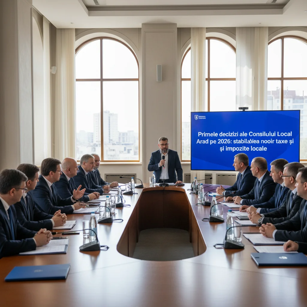 Consiliul Local Arad adoptă primele decizii pe 2026 privind taxele și impozitele locale