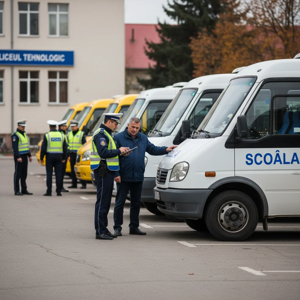 Controale la microbuzele școlare din Arad, anunțate de IPJ în contextul iernii