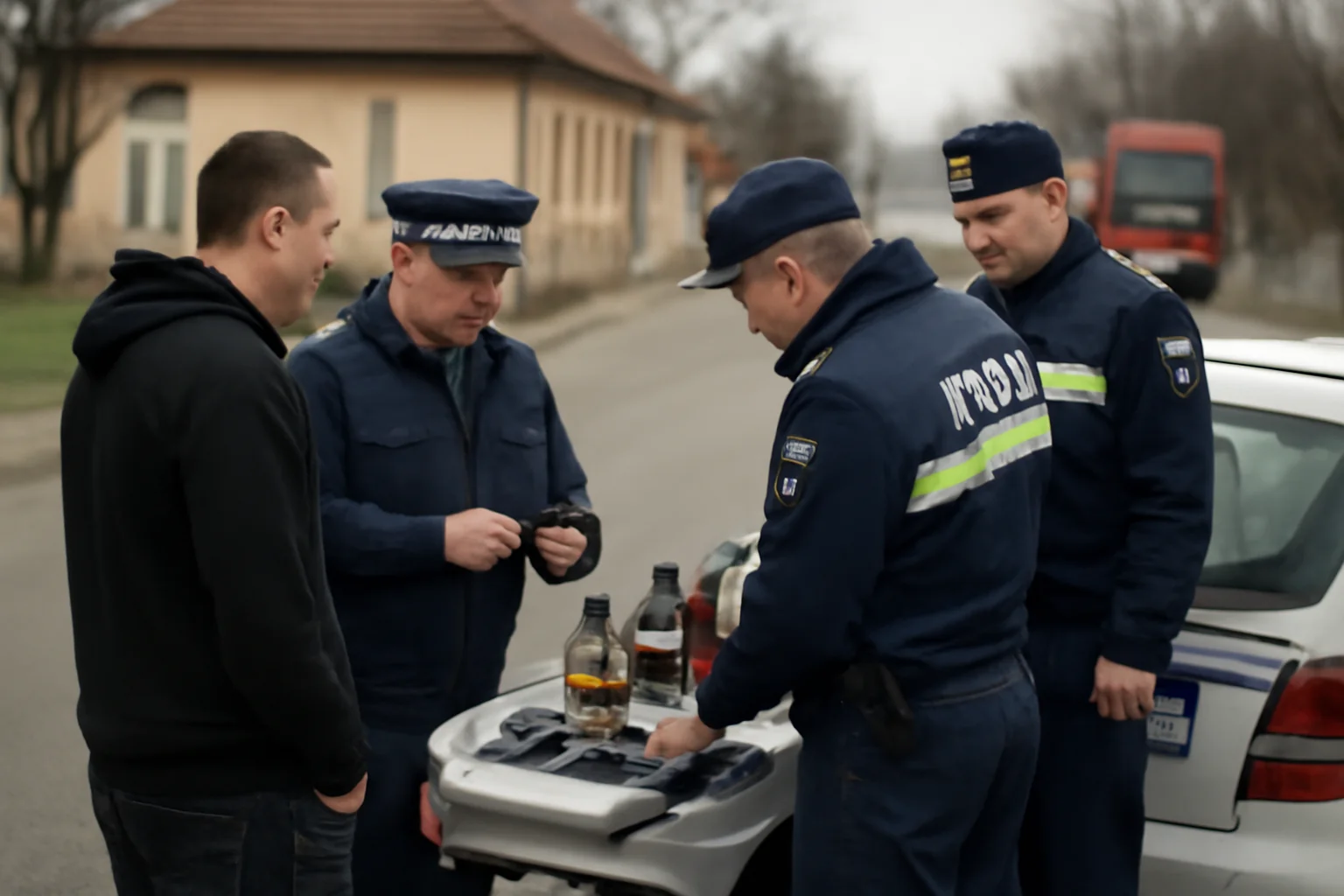 185 de persoane verificate la Curtici într-o acțiune de ordine publică