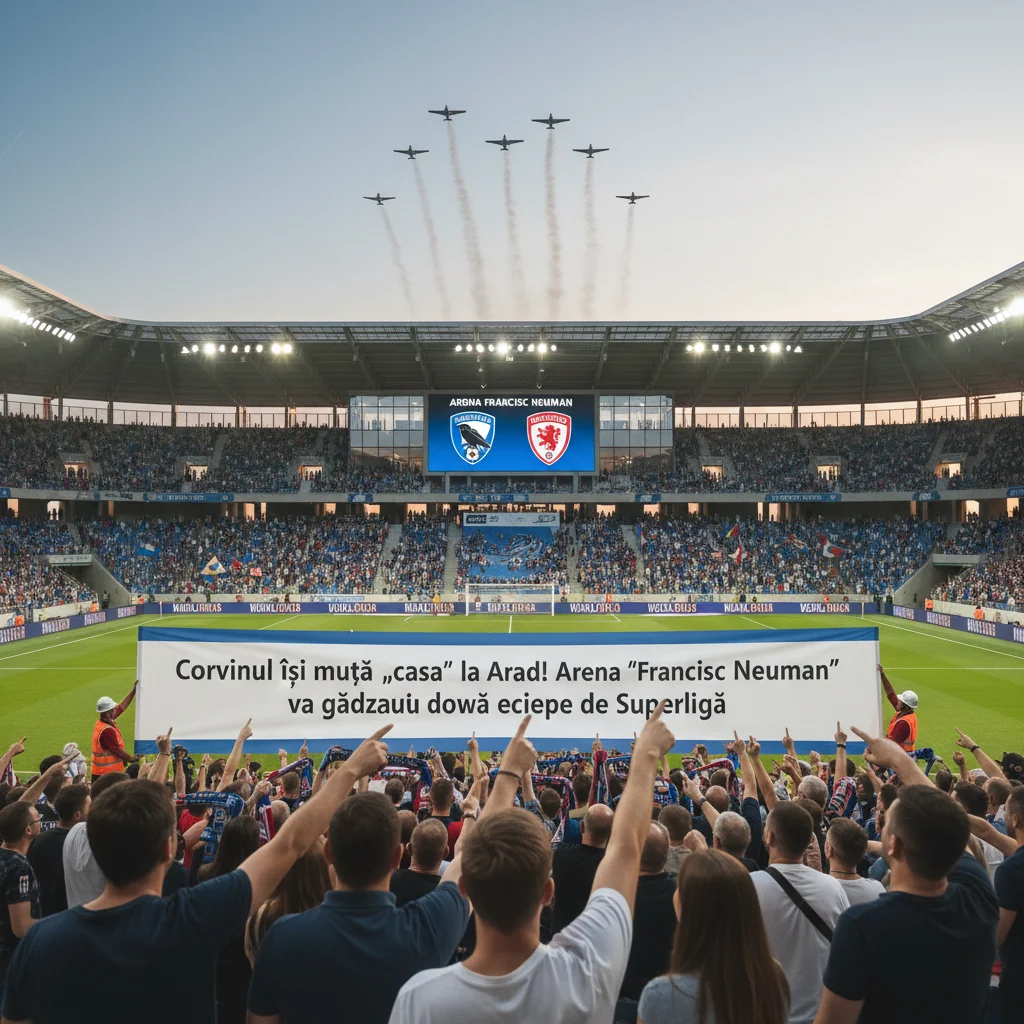 Corvinul își mută echipa la Arad pe arena Francisc Neuman