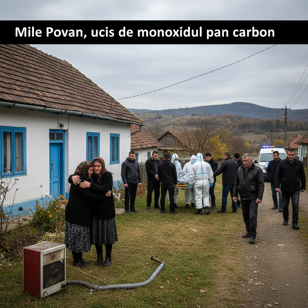 Deces cauzat de intoxicația cu monoxid de carbon