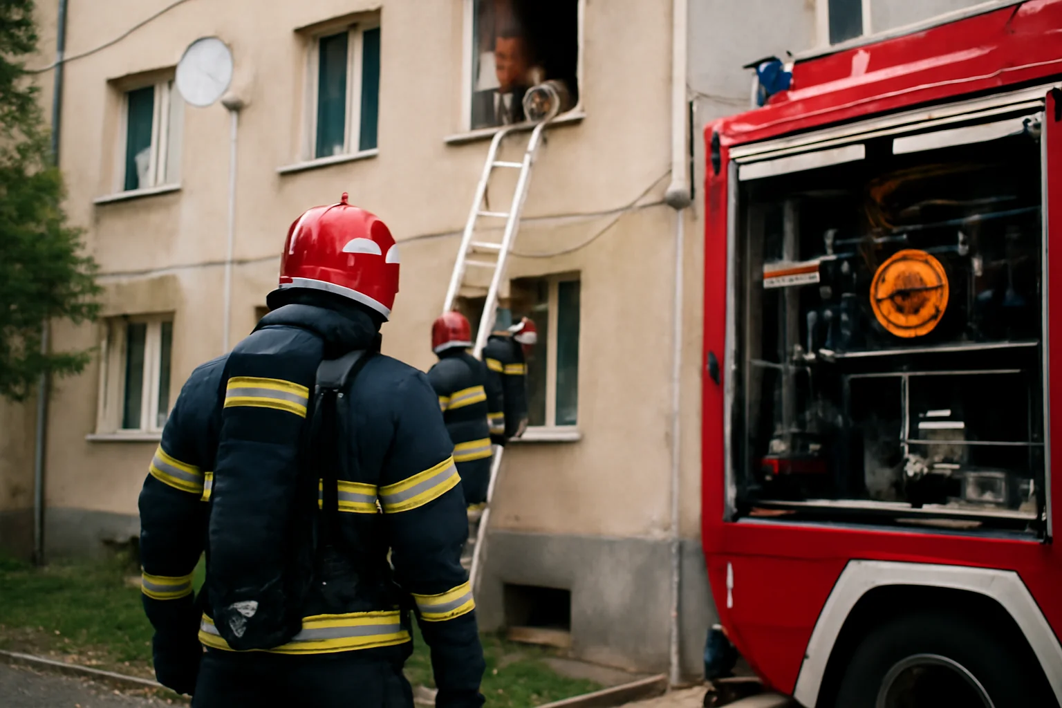 Intervenție a pompierilor la un apartament din Arad, după degajări de fum