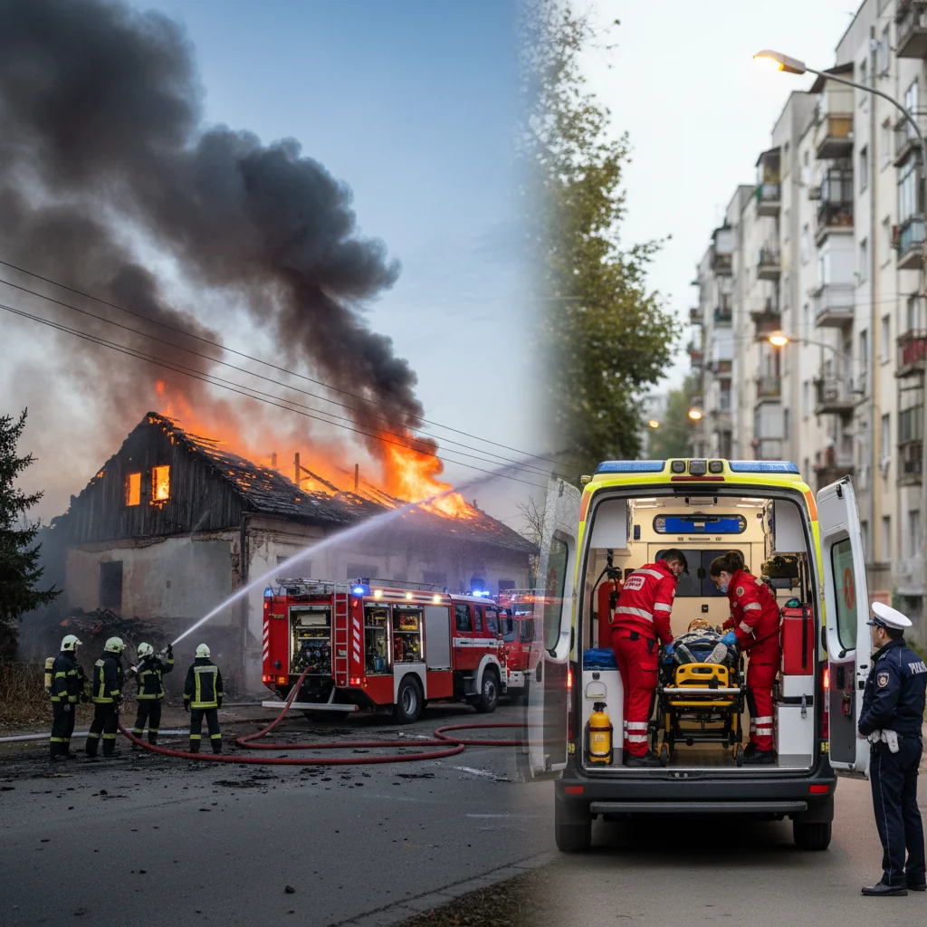 Intervenții multiple ale ISU Arad: zeci de solicitări SMURD și cinci incendii gestionate