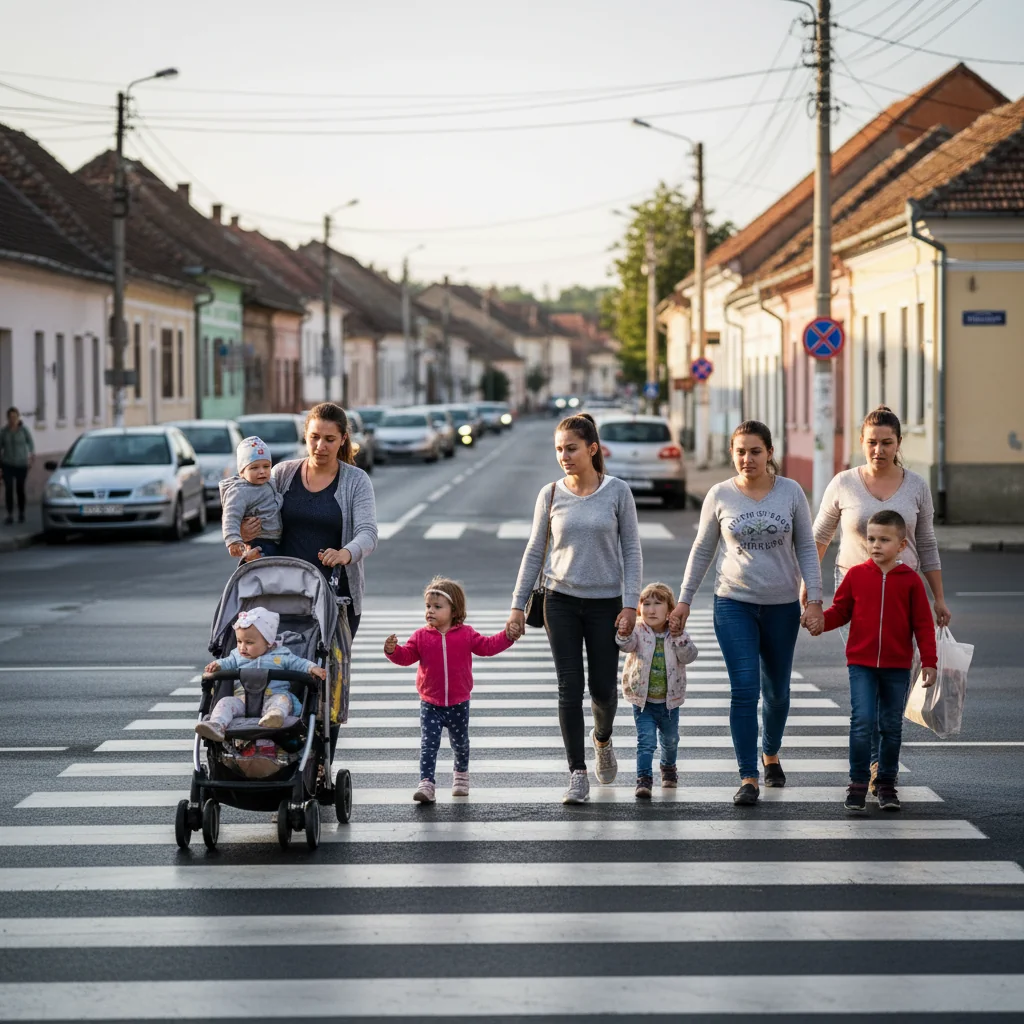 Machete cu copii instalate la trecerile de pietoni din Arad pentru creșterea siguranței rutiere