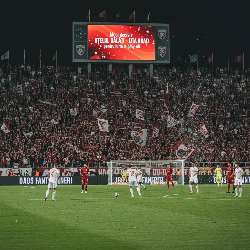 Meci crucial pentru play-off: Oțelul Galați – UTA Arad, duel cu miză majoră pentru arădeni
