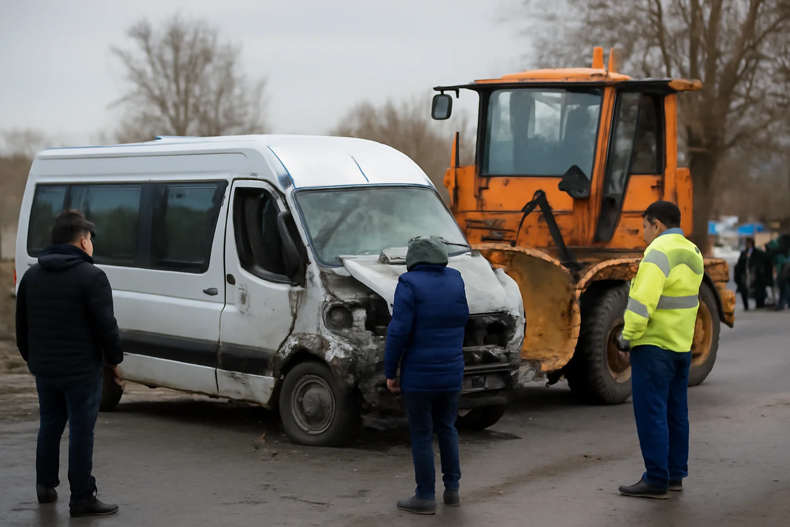 Microbuz implicat într-un accident cu utilaj de deszăpezire pe DN 6; cinci răniți ușor, trafic îngreunat între Drobeta-Turnu Severin și Filiași