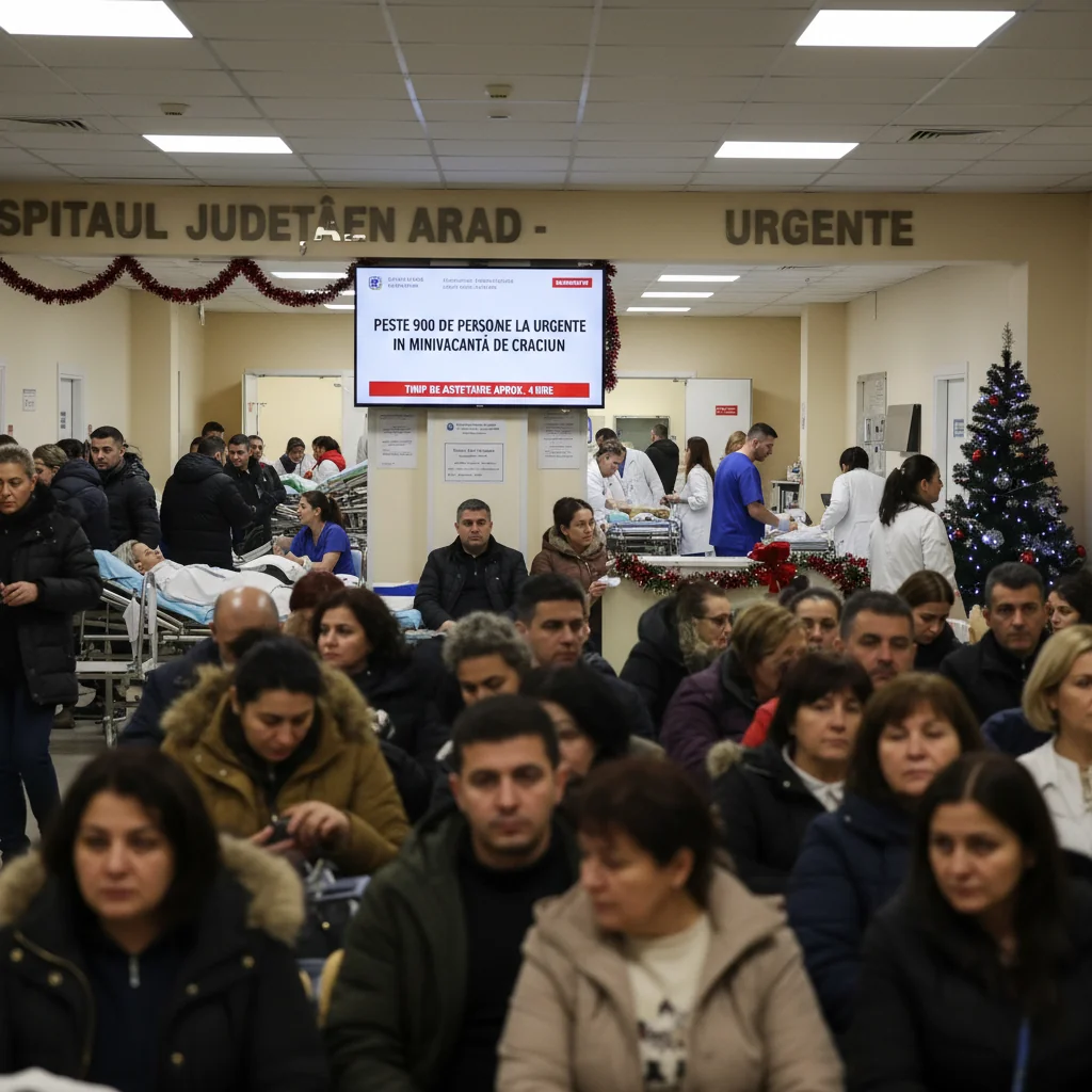 Peste 900 de pacienți la Urgențe în Arad în minivacanța de Crăciun