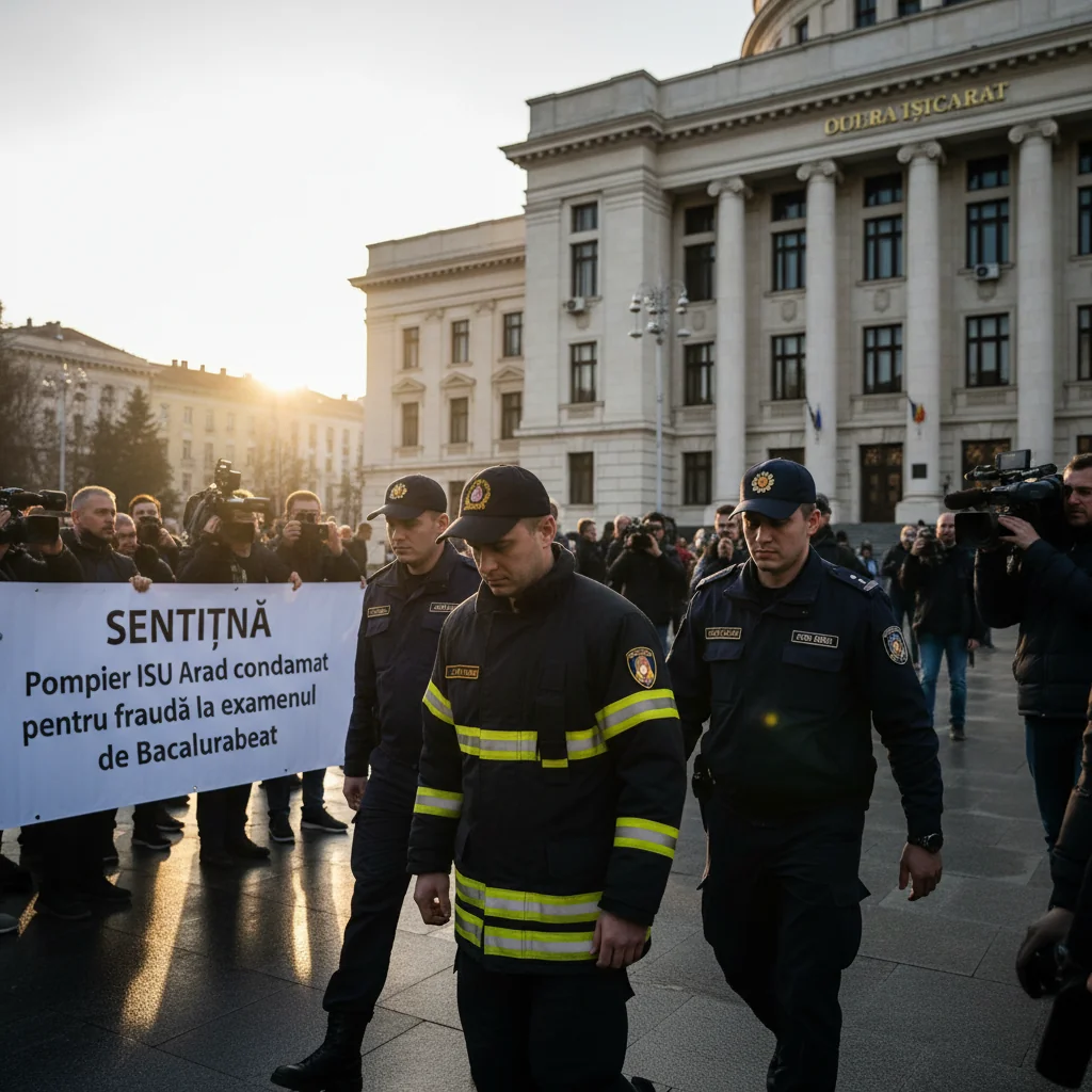 Pompier din Arad, condamnat după folosirea unui dispozitiv audio‑video la examenul de Bacalaureat