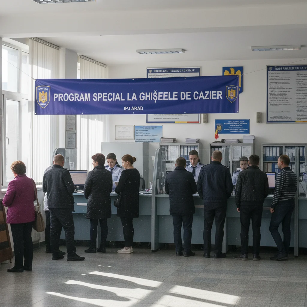 Program special la ghișeele de cazier din Arad în perioada sărbătorilor de iarnă