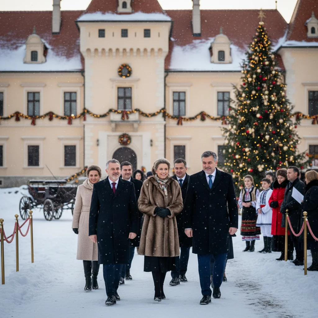 Programul Familiei Regale la Săvârșin, județul Arad, de Crăciun: târg, colinde și activități cu publicul