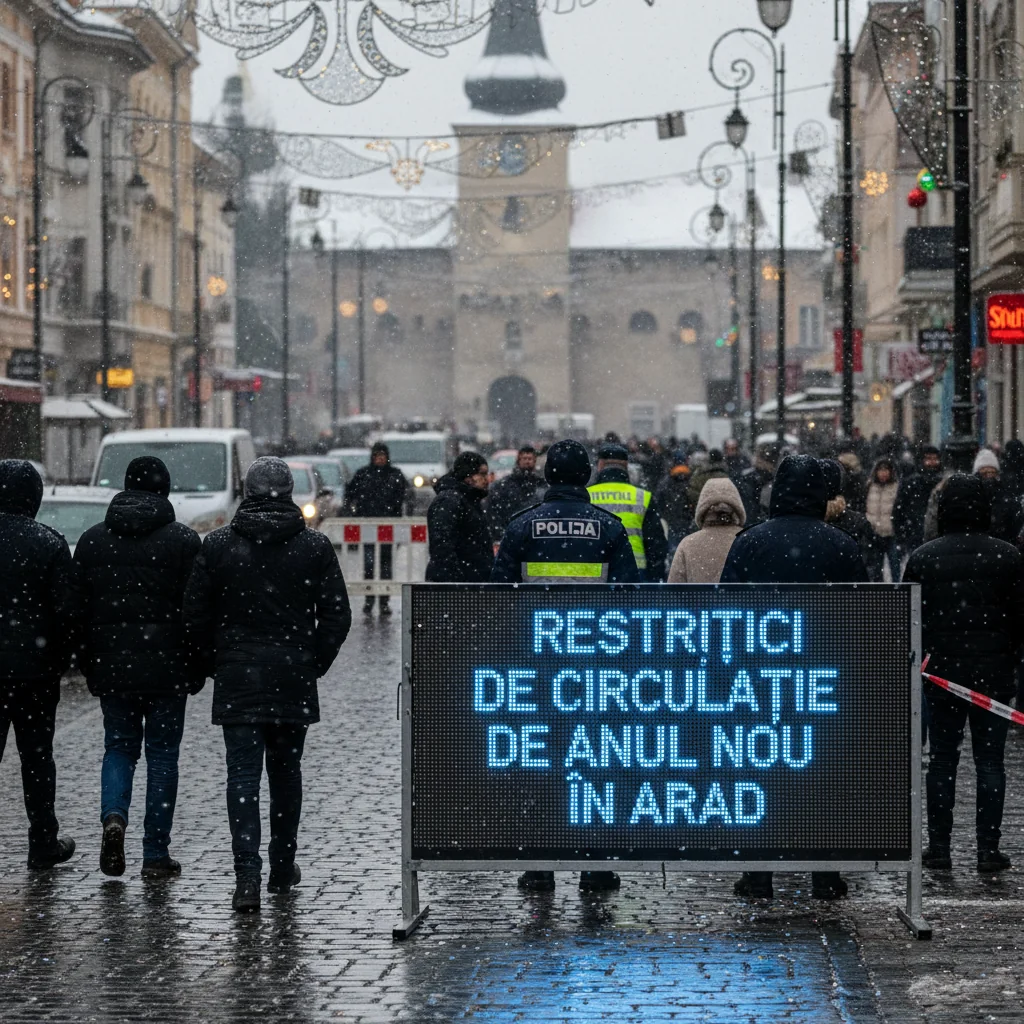 Restricții de circulație anunțate de Anul Nou în Arad