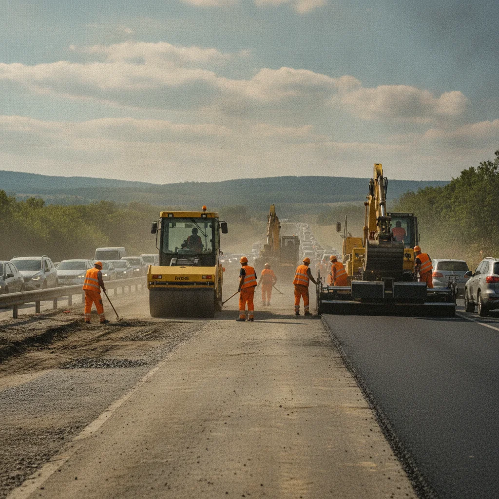 Restricții pe DN 7 în Arad: Două șantiere active până la final de septembrie