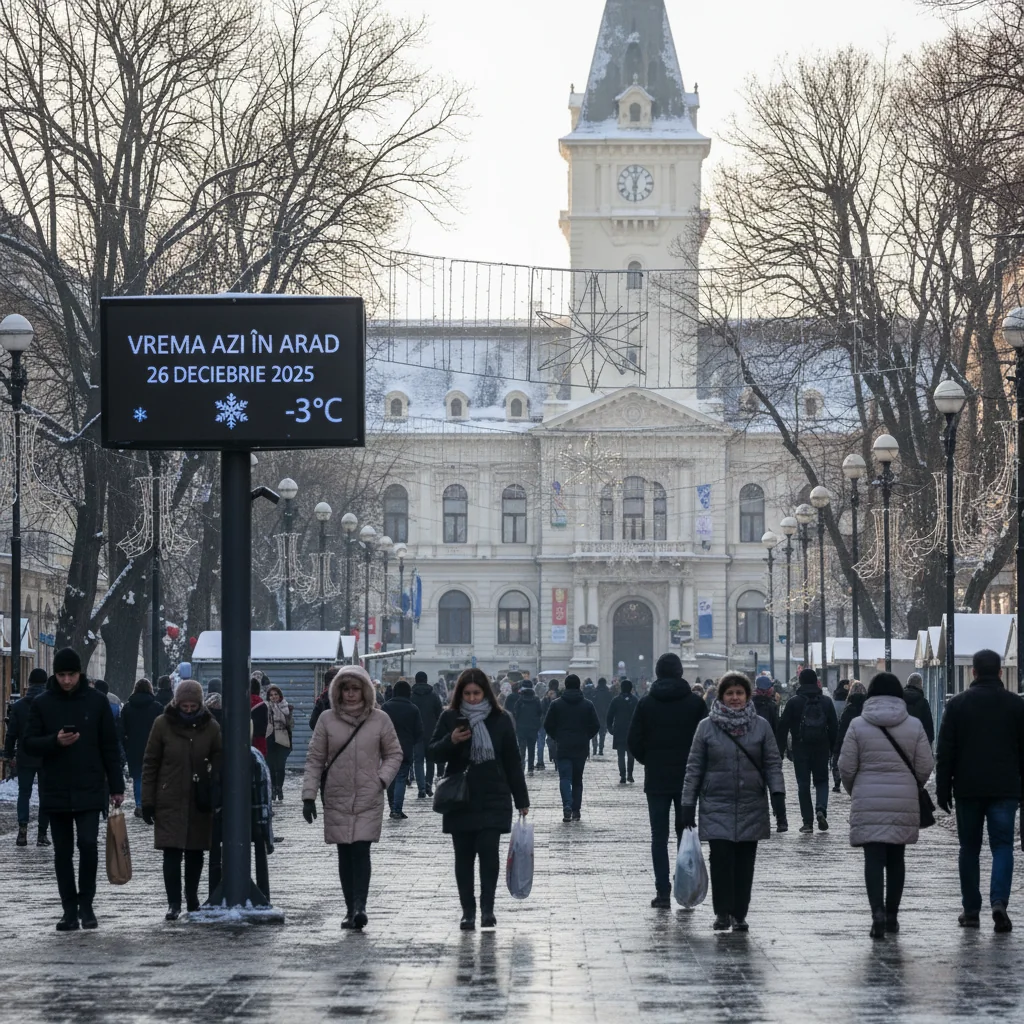 Vremea azi în Arad - 26 decembrie 2025
