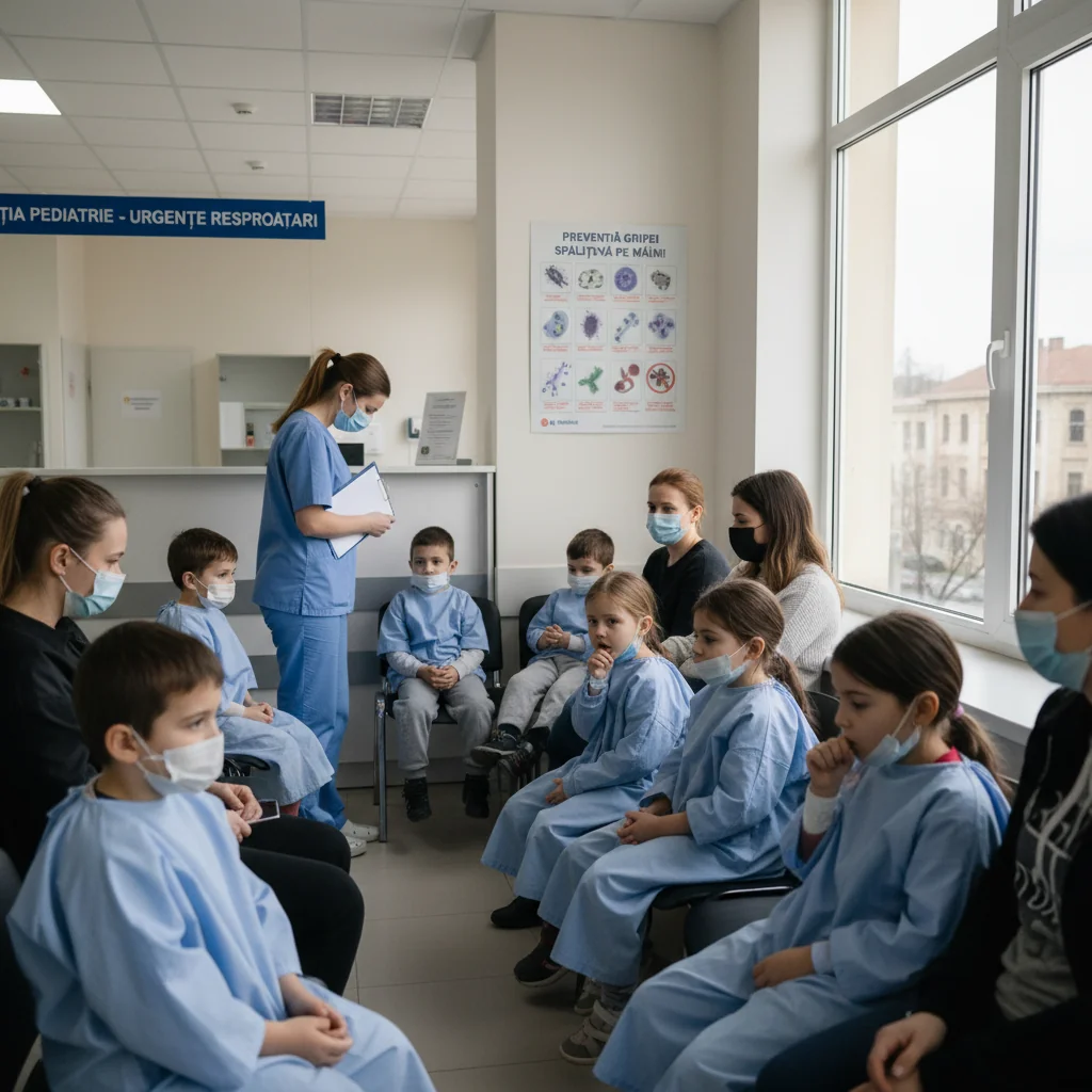 Zece copii internaţi cu gripă într-o săptămână, creştere alarmantă a infecţiilor respiratorii la Arad